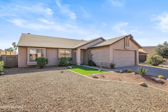 ranch-style house with a garage