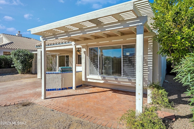 view of patio / terrace with a pergola