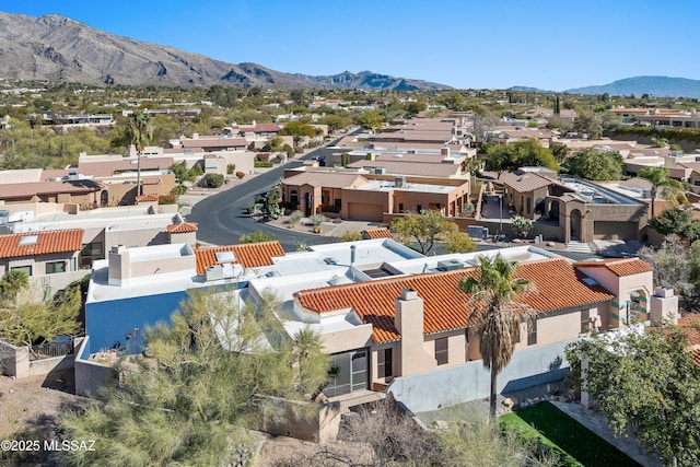 aerial view featuring a mountain view