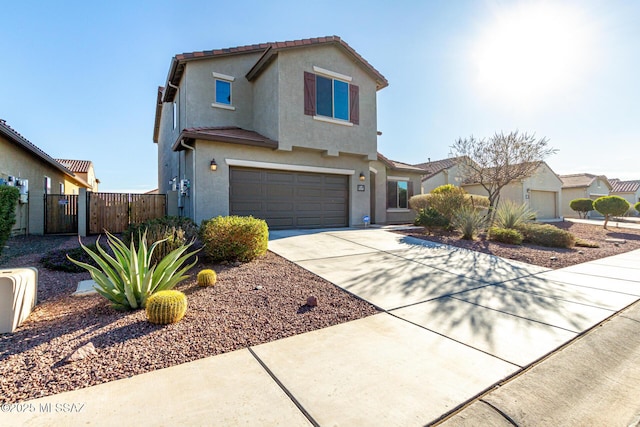 front of property featuring a garage