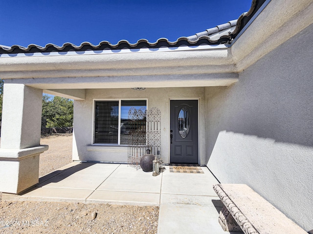 view of doorway to property