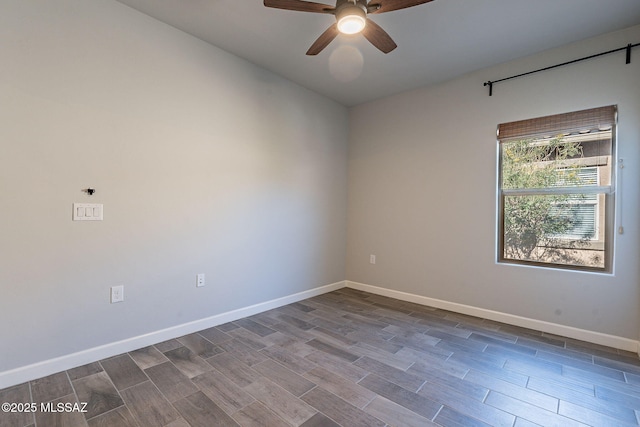 empty room with ceiling fan