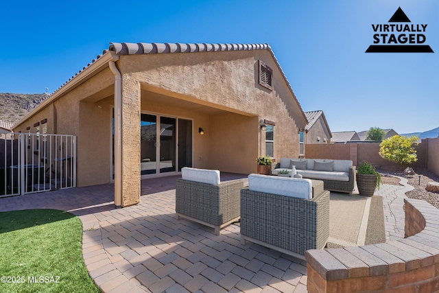 view of patio / terrace with an outdoor living space