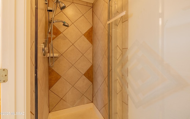 room details featuring a stall shower