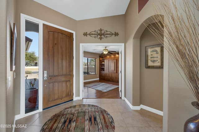 view of tiled entryway