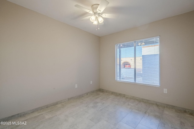 empty room with ceiling fan