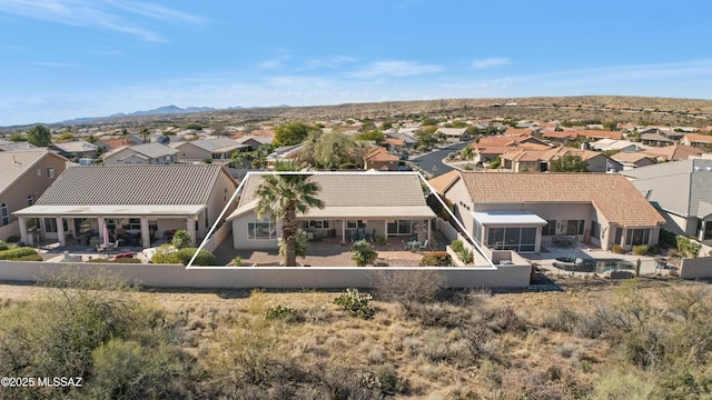 aerial view featuring a mountain view