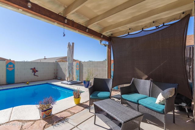 view of pool with a patio area