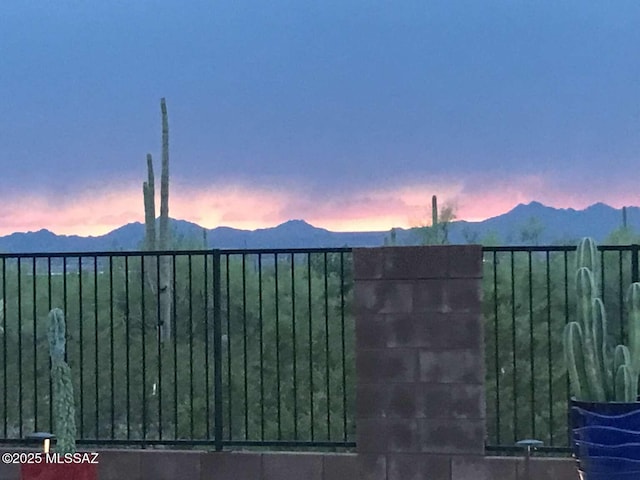 exterior space with a mountain view