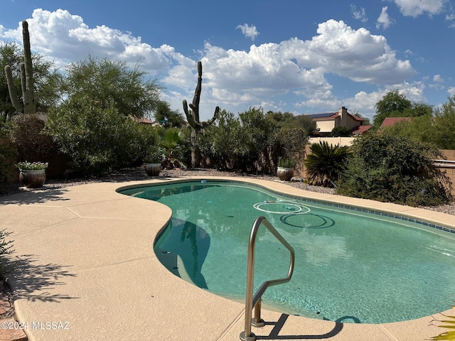 view of pool featuring a patio area