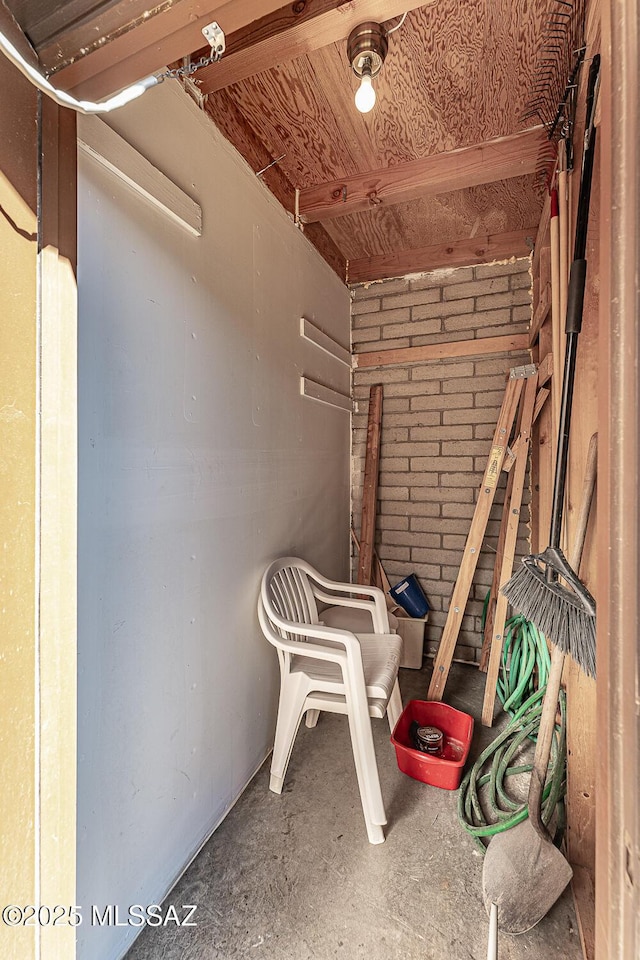 view of storage room