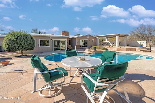 view of pool with a patio area