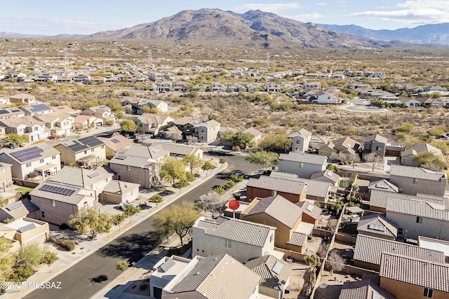 aerial view featuring a mountain view