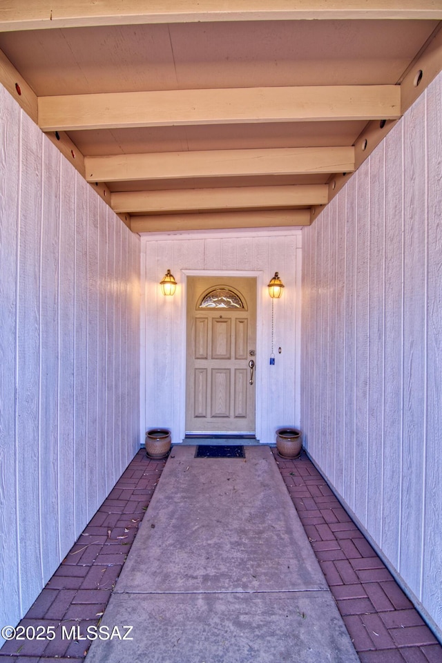 view of doorway to property