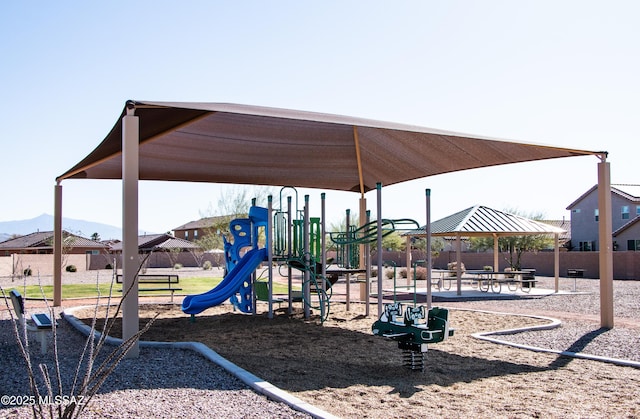 view of jungle gym