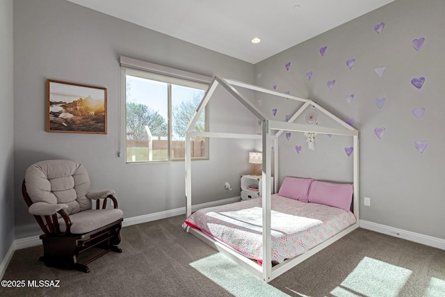 view of carpeted bedroom