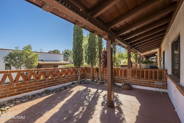 view of patio / terrace featuring a fenced backyard