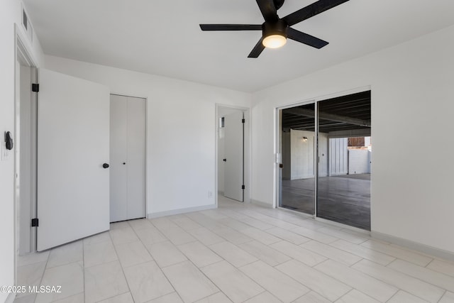 empty room with ceiling fan