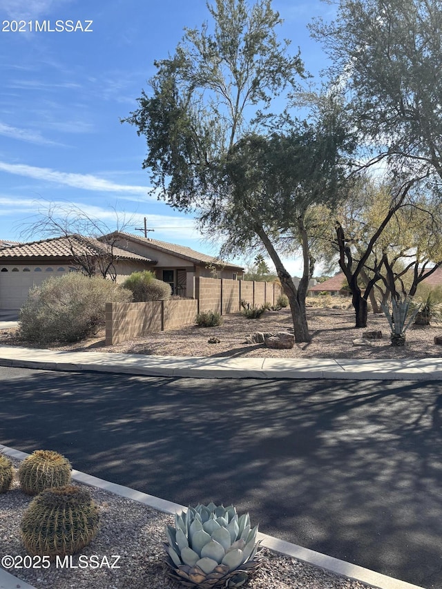 view of street with curbs and sidewalks