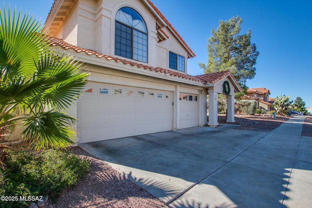 view of home's exterior featuring a garage