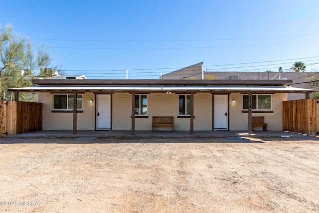 view of single story home