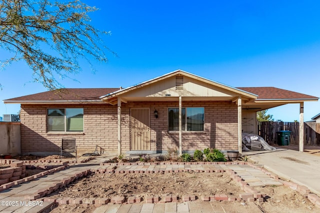 view of ranch-style home