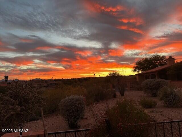 view of nature at dusk