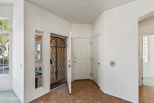 view of tiled entrance foyer