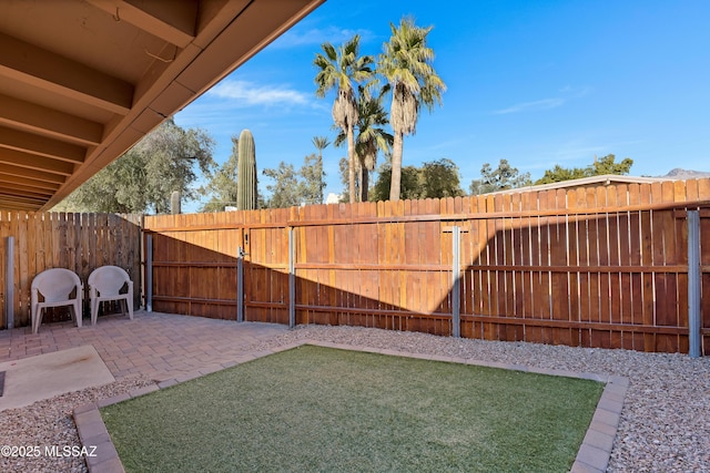 view of yard with a patio