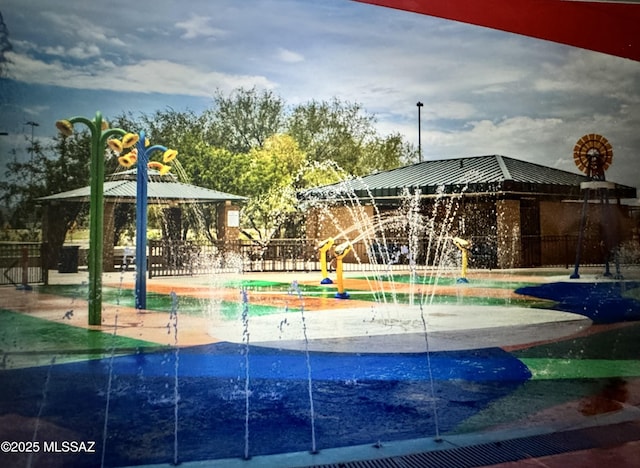 view of community featuring a gazebo