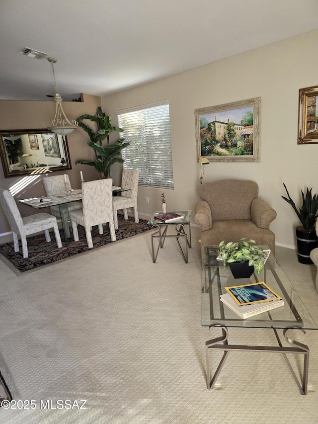 view of carpeted living room