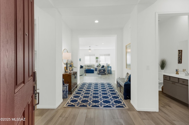 entryway with sink