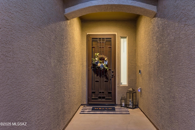 view of doorway to property