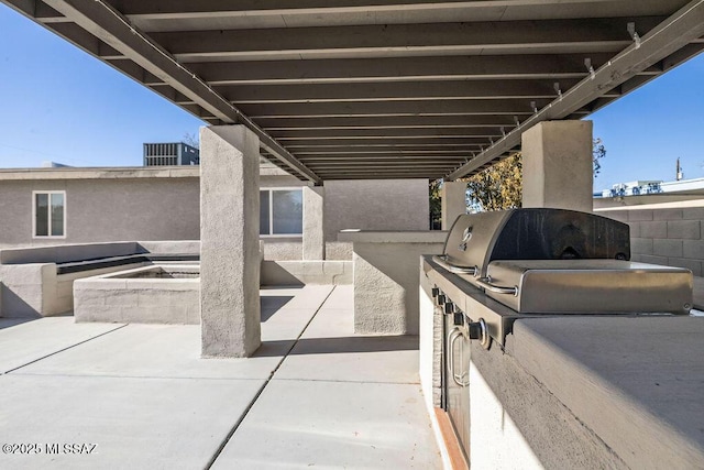 view of patio / terrace with area for grilling