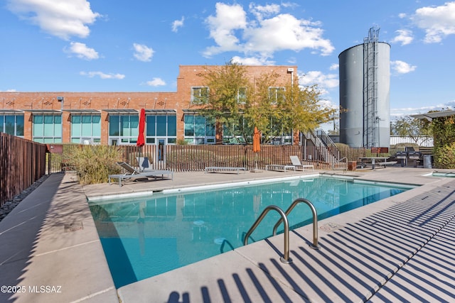 view of pool with a patio