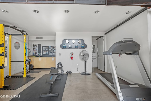 view of workout room