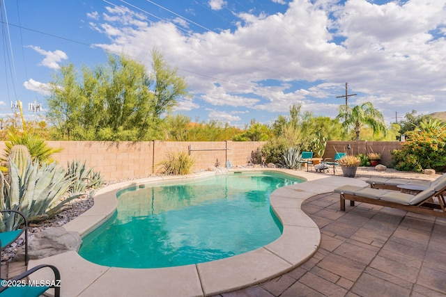 view of pool featuring a patio area