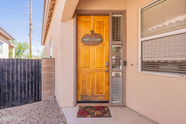 view of doorway to property