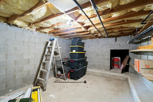 view of basement