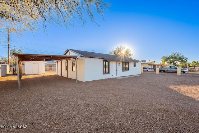 view of rear view of property