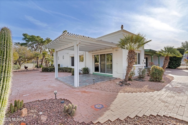 view of patio / terrace with a pergola