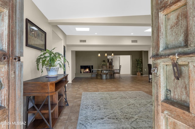 view of tiled foyer entrance