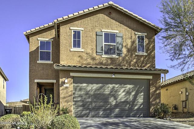 view of front of home featuring a garage