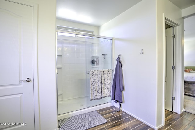 bathroom with an enclosed shower