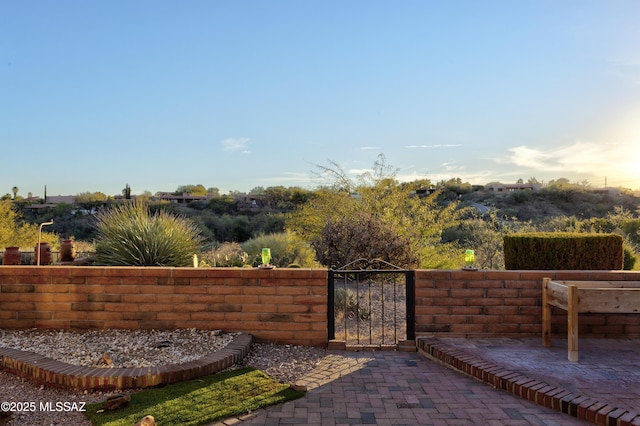 exterior space featuring fence