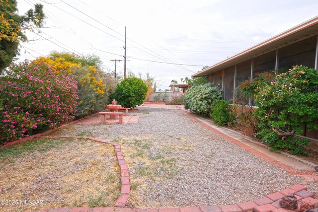 view of yard with a patio area