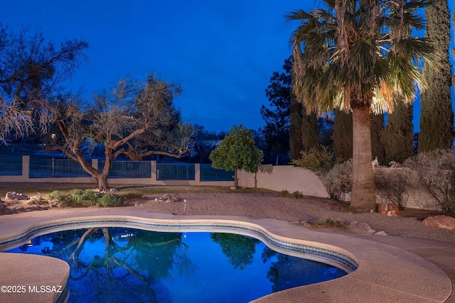 outdoor pool with fence private yard