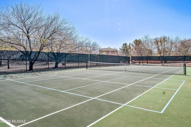 view of tennis court