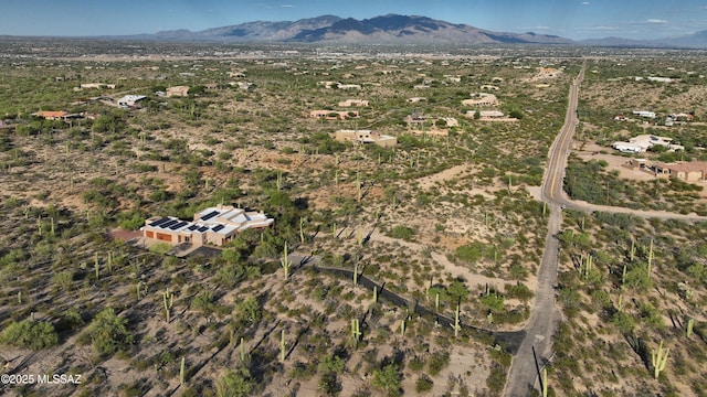 aerial view featuring a mountain view