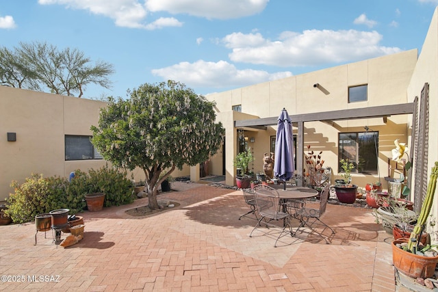 view of patio / terrace with a pergola